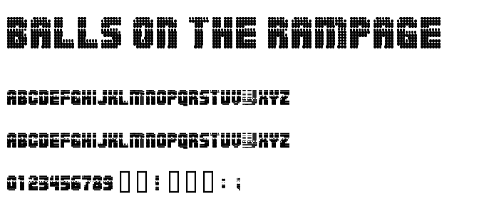 Balls on the rampage font